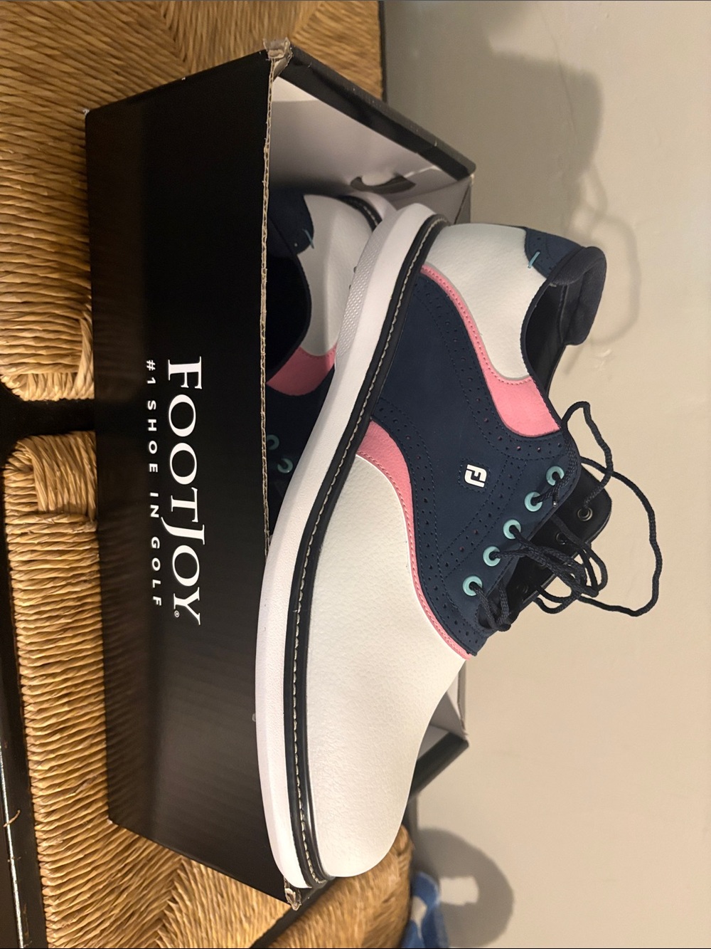 FootJoy Men’s Navy, Pink & White Golf Sneakers